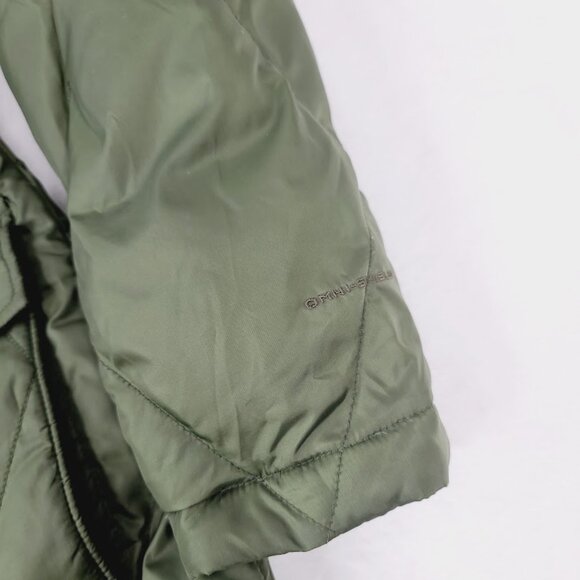 Columbia Women's Green Quilted Hooded Fur Puffer Parka Jacket Size S - Picture 6 of 15